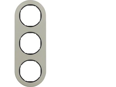 Ramka trzykrotna R.classic stal szlach/czarny | 10132004 Hager
