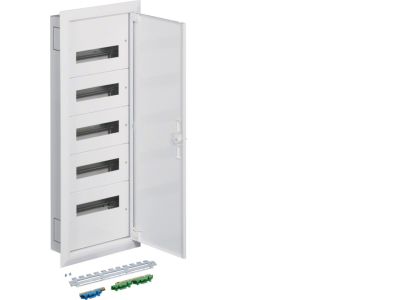 Rozdzielnica p/t z zaciskami PE/N 5R/60M (5×12) I kl. IP30, FW2 | FW512FT Hager