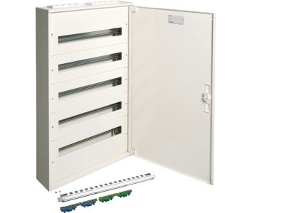 Rozdzielnica modułowa natynkowa 5×24 IP35, z zaciskami PE/N, FW2 | FW524WT Hager