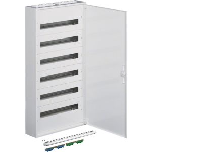 Rozdzielnica n/t z zaciskami PE/N 6R/144M (6×24) I kl. IP30, FW2 | FW624WT Hager