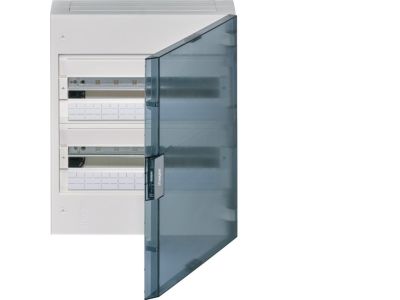 Rozdzielnica n/t 2x18M IP40, drzwi transparentne, Vega | VB218TB Hager