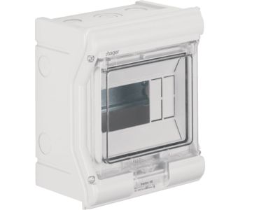 Rozdzielnica n/t IP65 odporna na UV przetłoczenia 1R/6M (1×6), Vector outdoor | VE106PN Hager