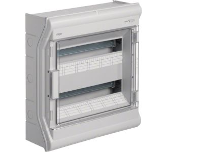 Rozdzielnica modułowa natynkowa 2×18 (2R/36M) IP65, tworzywo sztuczne, Vector II | VE218L Hager