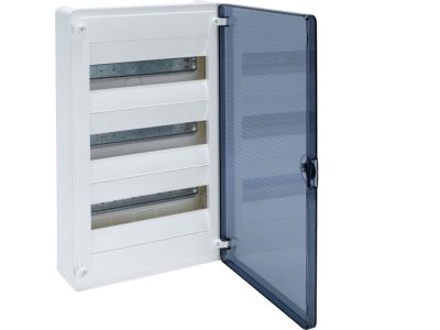 Rozdzielnica modułowa natynkowa 3×12 IP40, drzwi transparentne, Golf | VS312TD Hager