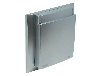 Ramka z klapką IP44. aluminium, LOGUS 90 | 90961TAL Efapel