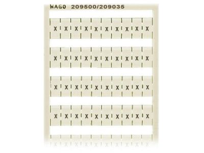 Ramka z oznacznikami WSB, jako karta, biały (arkusz) | 209-500/209-035 Wago