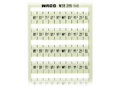 Ramka z oznacznikami WSB, jako karta, biały (arkusz) | 209-546 Wago
