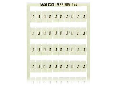 Ramka z oznacznikami WSB, jako karta, biały (arkusz) | 209-574 Wago