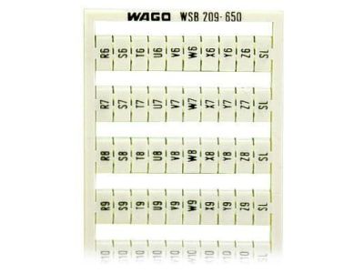 Ramka z oznacznikami WSB, jako karta, biały (arkusz) | 209-650 Wago