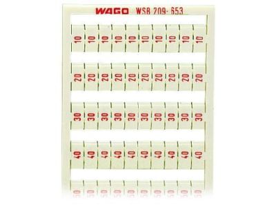 Ramka z oznacznikami WSB, jako karta, biały (arkusz) | 209-653 Wago