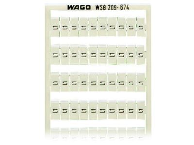 Ramka z oznacznikami WSB, jako karta, biały (arkusz) | 209-674 Wago