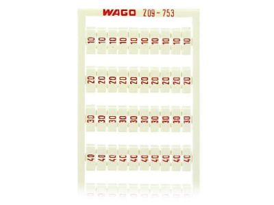 Ramka z oznacznikami WSB, jako karta, biały (arkusz) | 209-753 Wago