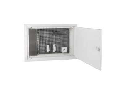 Rozdzielnica multimedialna p/t DARP 48M 1×8 gniazdo 2P+Z drzwi aluminiowe IP42 375x570x125mm biała | 9.48 Elektro-Plast Opatówek