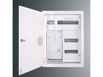 Rozdzielnica p/t licznikowa RW 4NN O T3F + 36S 577x423x220;z okienkiem;z.p.9081;IP30;RAL9003 | RW 4NN O T3F + 36S Kubiak