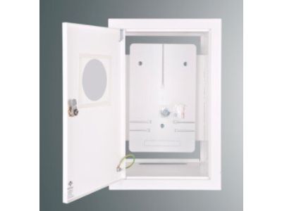 Rozdzielnica p/t licznikowa RW 19NN P T3F PŁYTKA 402x253x135;pełne drzwi;z.p.9081;IP30;RAL9003 | RW 19NN P T3F PŁYTKA Kubiak