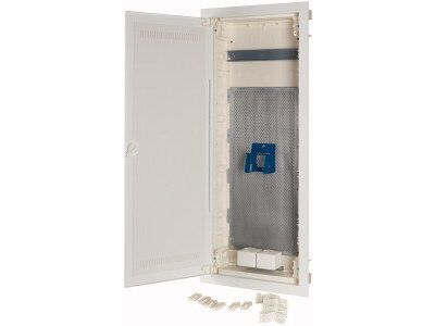 Rozdzielnica multimedialna podtynkowa IP30 1×14 płaska, drzwi wifi KLV-60UPM-W-F | 302422 Eaton