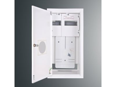 Rozdzielnica p/t licznikowa RW 12NN T3F + 11S 577x288x220 pełne drzwi z płytą IP30 RAL9003 | RW 12NN T3F + 11S Kubiak