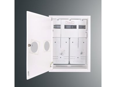 Rozdzielnica p/t licznikowa RW 14NN O 2T3F + 18S 577x423x220;z okienkiem;z.p.9081;IP30;RAL9003 | RW 14NN O 2T3F + 18S Kubiak