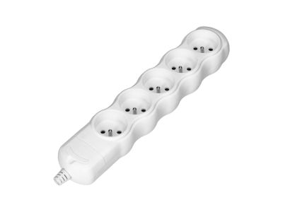 Rozgałęźnik wielogniazdowy 5x2P+Z, biały | OR-AE-13266/W Orno