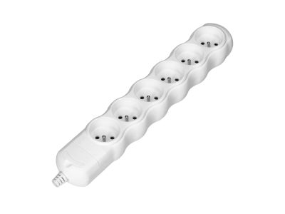 Rozgałęźnik wielogniazdowy 6x2P+Z, biały | OR-AE-13268/W Orno