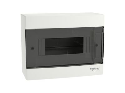 Rozdzielnica modułowa natynkowa 1×8 IP40 drzwi transparentne, Easy9 EU EZ9EU-1-8-NT-T | EZ9EUC108 Schneider Electric