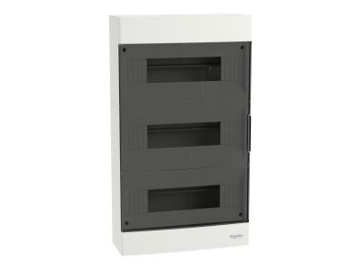 Rozdzielnica modułowa natynkowa 3×12 IP40 drzwi transparentne, Easy9 EU EZ9EU-3-12-NT-T | EZ9EUC312 Schneider Electric