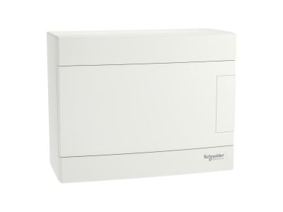 Rozdzielnica modułowa natynkowa 1×8 IP40 drzwi białe, Easy9 EU EZ9EU-1-8-NT-P | EZ9EUD108 Schneider Electric