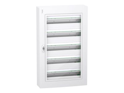Rozdzielnica modułowa natynkowa 5×24 IP40, IK09 drzwi przezroczyste, PrismaSeT XS PSXS-5-24-NT-P | LVSXR524 Schneider Electric