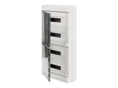 Rozdzielnica PE+N 4×18 natynkowa IP40 biały/dymny AREO | 3653-01 Elektro-Plast Nasielsk