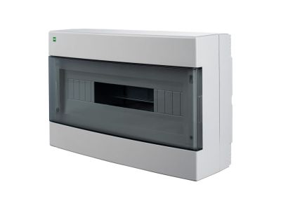 Rozdzielnica PE+N 1×18 n/t IP40 biały/dymny AREO | 3650-01 Elektro-Plast Nasielsk