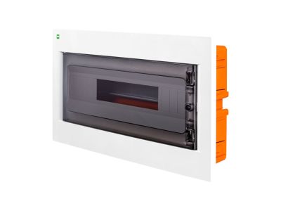 Rozdzielnica PE+N 1×18 p/t IP40 biały/dymny AREO | 3660-01 Elektro-Plast Nasielsk
