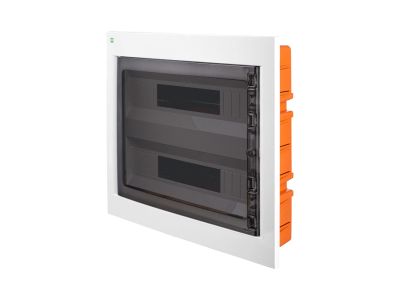 Rozdzielnica PE+N 2×18 p/t IP40 biały/dymny AREO | 3661-01 Elektro-Plast Nasielsk
