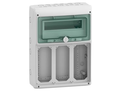 Rozdzielnica modułowa natynkowa 1×12+1 IP65 do gniazd 3 otwory 103x225mm gMRV-1-12+1-NT-T/11, Mureva | 13187 Schneider Electric