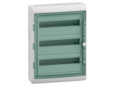Rozdzielnica modułowa natynkowa 3×18 IP65 MRV-3-18-NT-T drzwi transparentne, Mureva (dawna Kaedra) | 13436 Schneider Electric