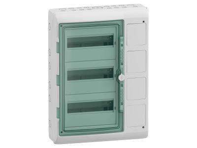Rozdzielnica modułowa natynkowa 3×12 IP65 z kasetą sterowania z 4 otworami sMRV-3-12-NT-T, Mureva | 13440 Schneider Electric