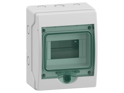 Rozdzielnica modułowa natynkowa 1×6 IP65 mMRV-1-6-NT-T drzwi transparentne, Mini Mureva | 13442 Schneider Electric