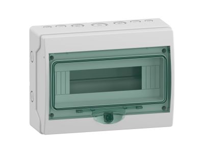 Rozdzielnica modułowa natynkowa 1×12 IP65 mMRV-1-12-NT-T drzwi transparentne, Mini Mureva | 13444 Schneider Electric
