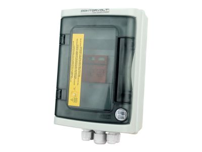 Rozdzielnica PV UV DC Doktorvolt, 1 obwód, 1x ochronnik T1+T2 1000V dławnice 1xPG-11 i 4xPG-7 | DV-4388-FOT Doktorvolt