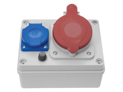 Rozdzielnica n/t R-BOX 160x120x132mm, 150/32A/5P 1x250V, IP44, biała | B.1090 Pawbol