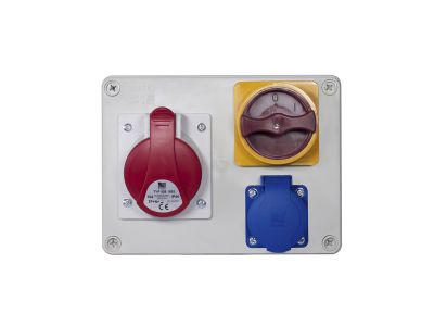 Rozdzielnica n/t R-BOX 200x150x132mm, 190 1x16A/5p, 1x250V, wył. 0/1 | B.1093W Pawbol