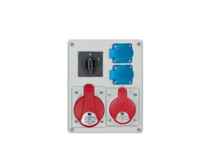 Rozdzielnica n/t R-BOX 200x250x150mm, 240 1x16A/5P 1x32A/5P 2x250V 0/1, IP44, biała | B.1094W Pawbol
