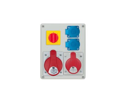 Rozdzielnica n/t R-BOX 240, 1x32A/4p, 1x16A/4p, 2x250V, wył. L/P | B.1615W Pawbol
