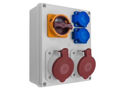 Rozdzielnica R-BOX 240/ 2x32A/5p, 2x230V rozłacznik 0/1 | B.1617W Pawbol