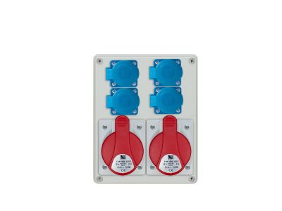 Rozdzielnica n/t R-BOX 200x250x150mm, 240, 2 x 32A / 5P, 4 x 250V, IP44, biała | B.1627 Pawbol