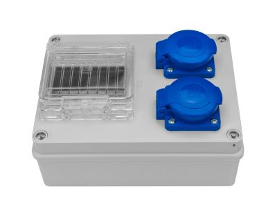 Rozdzielnica n/t R-BOX 200x150x132mm, 190 4S, 2x230V + okienko inspekcyjne, IP44, biała | B.18.190-3 Pawbol