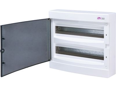 Rozdzielnica modułowa n/t 2×18 transparentna IP40 ECT 2x18PT-s DIDO | 001101085 Eti